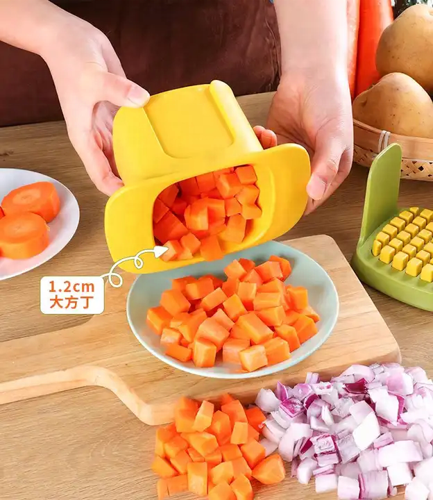 Kitchen Home Chip Slicer Carrot Ham Slicer Cucumber Potato Press Slicer Household Hand Pressure Onion Dicer Vegetable Chopper