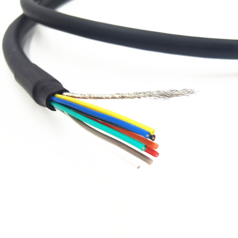 Factory Price OEM 28awg Black Sheathed Cable with Hirose HRS HR25-7TP 8PIN Connector Shielded Wire Harness Assembly