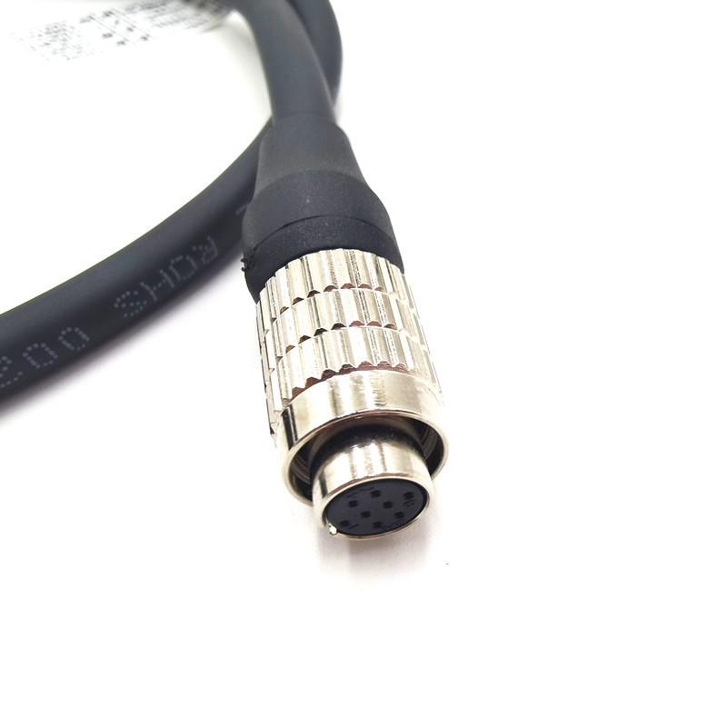 Factory Price OEM 28awg Black Sheathed Cable with Hirose HRS HR25-7TP 8PIN Connector Shielded Wire Harness Assembly