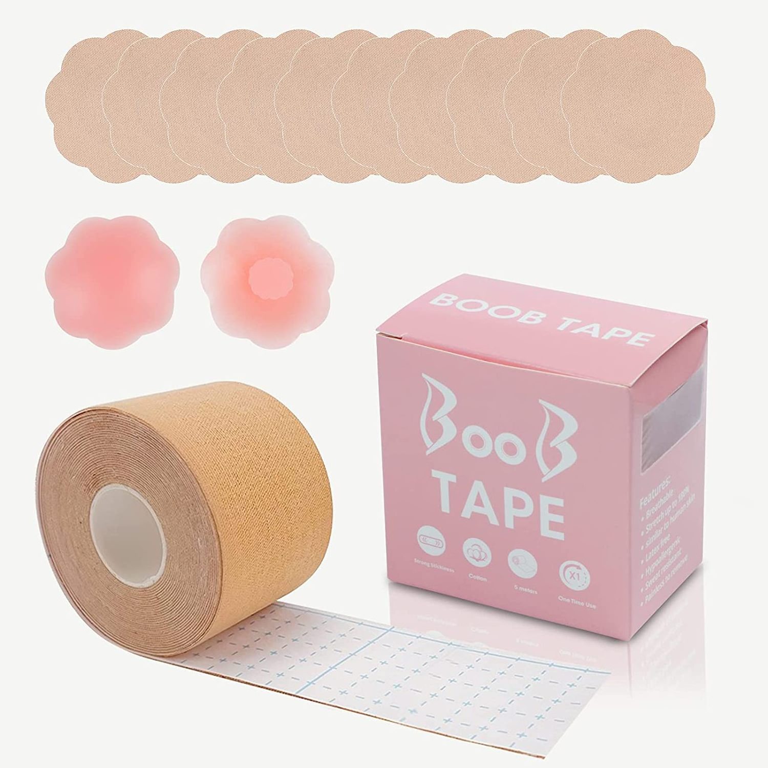 Breast Up Lift Tape Boob Tape Bio Glue With Backless Easy To Use Boob Tape Kit For Women Nude