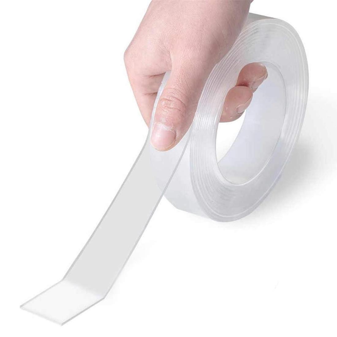 Removable Strong Double Sided Nano Tape for Walls Carpets, Sticky Nano Gel Double Sided Adhesive Tape