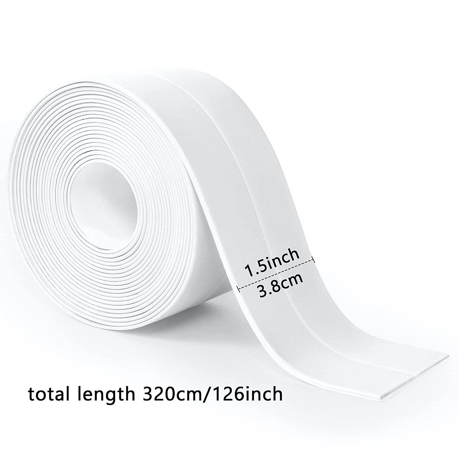 EONBON Waterproof Caulk Strip Flexible Self Adhesive Sealing Tape for Kitchen Bathroom Shower Floor Wall Seam