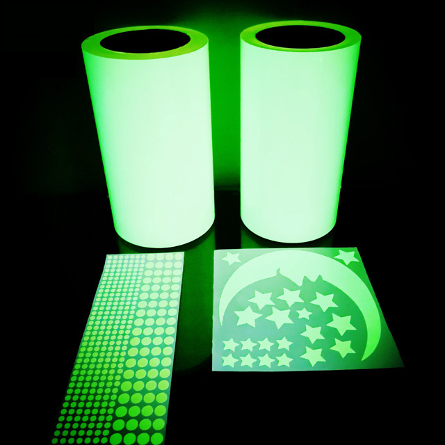 EONBON Printed Self-luminous Self Adhesive Fluorescent Tape Waterproof Glow in The Dark Tape, Marking Tape