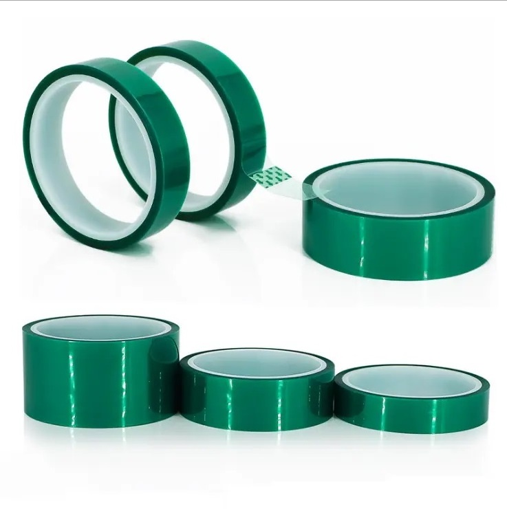 EONBON High Temp Green Polyester Masking Heat Tape Not Cut Green Polyester Hi-Temp Masking Tape For Powder Coating