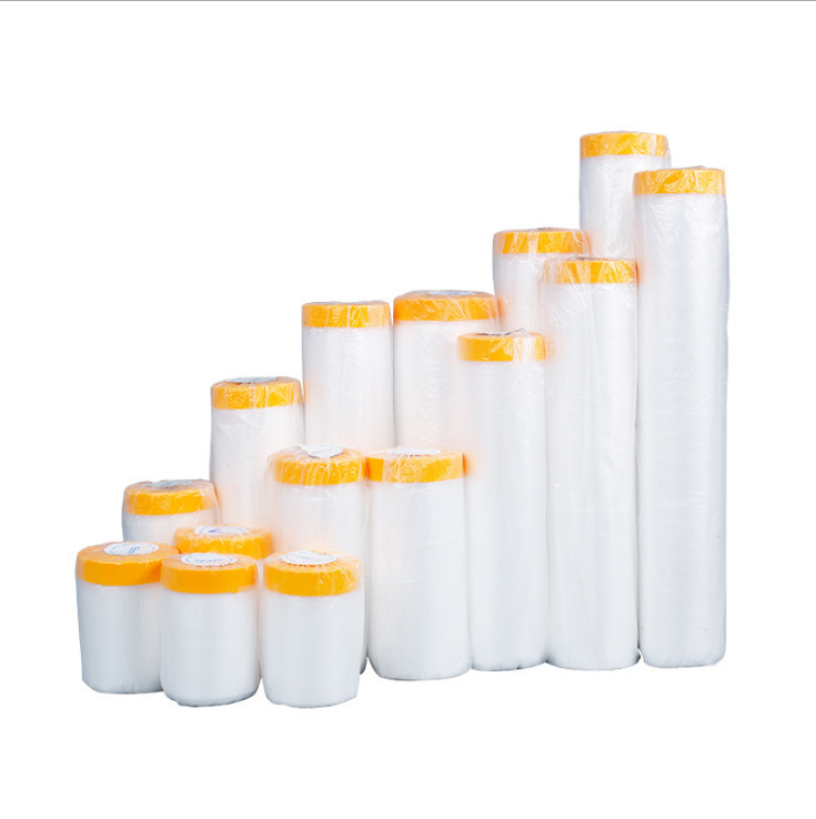 Hot Sales Anti Static 270cm Pre-Taped Masking Film Masking Film With Tape