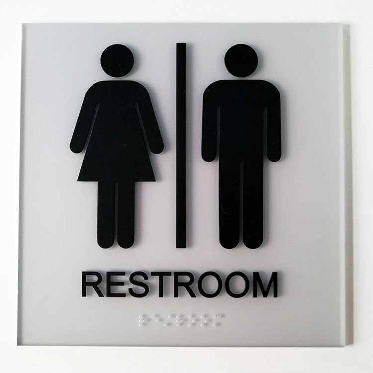 China Custom Decorative Non-illuminated Office Door Plates/Braille Toilet Signs