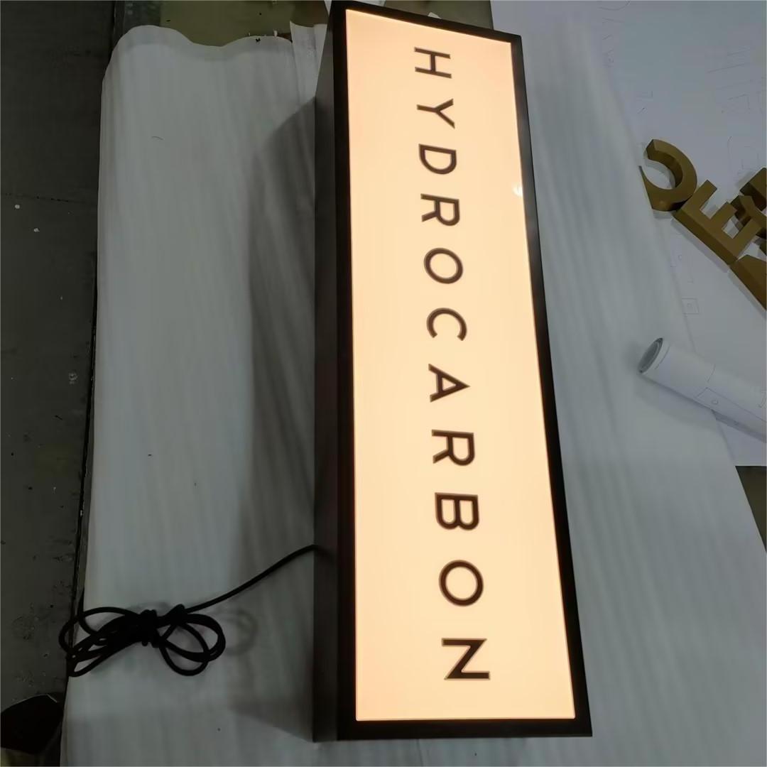 Custom Storefront Acrylic 3D Single Facelit Light Box Led outdoor advertising Cabinet Sign