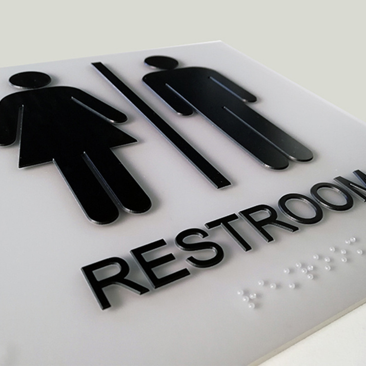 China Custom Decorative Non-illuminated Office Door Plates/Braille Toilet Signs