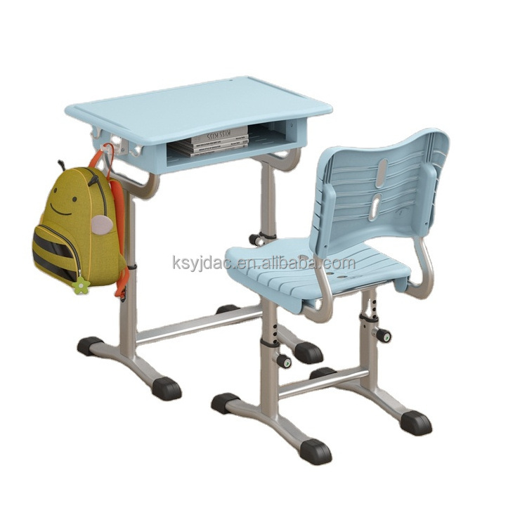 YJ Learning Ergonomic Manual Adjustable High School Desks Chair For Students