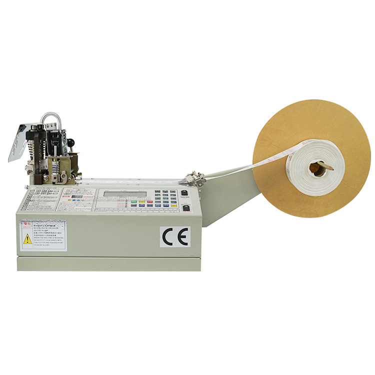 Webbing Tape / Elastic Tape / Ribbon cutter Cheap price hot and cold cutting nylon tapes magic tape cutting machine