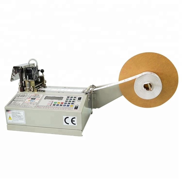 2016 best price hot and cold Automatic make woven label cutting machine