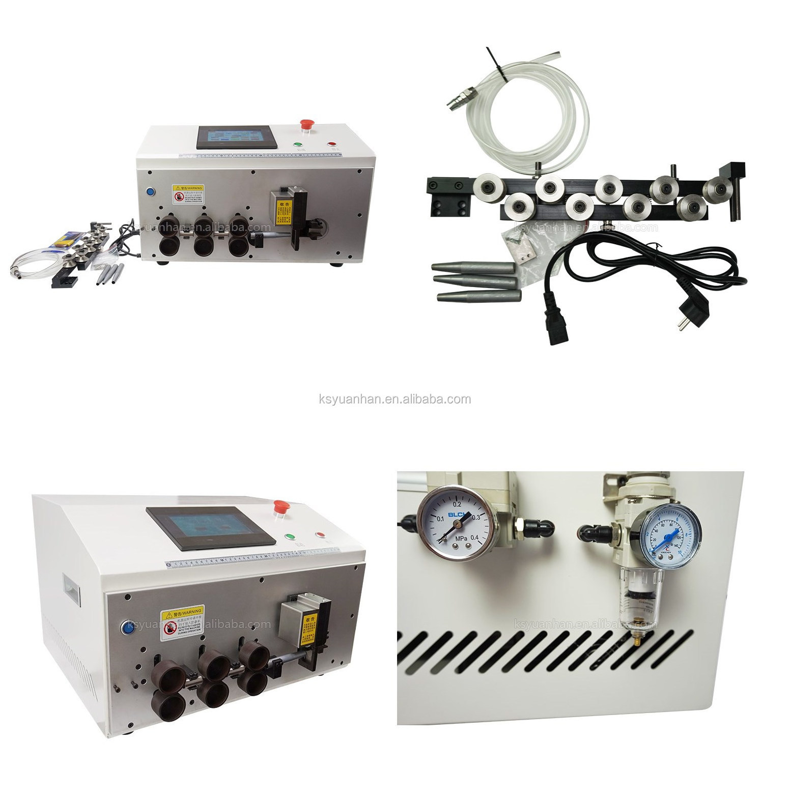 2-35mm2 automatic cable stripping cutting and bending machine thick wire stripper & twister