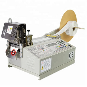 2016 best price hot and cold Automatic make woven label cutting machine