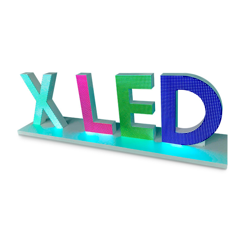 Full color Digital Signage Customized Led display creative Advertising Name Signs 3d Letter Sign Boards Advertisement  screen