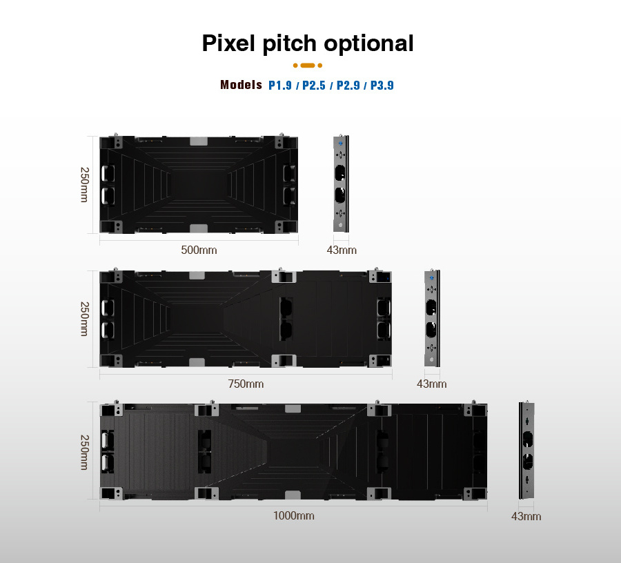 Led Video Wall Indoor P3.9mm Front Service Maintenance led display wall  Full Color Led Screen For Church Stage