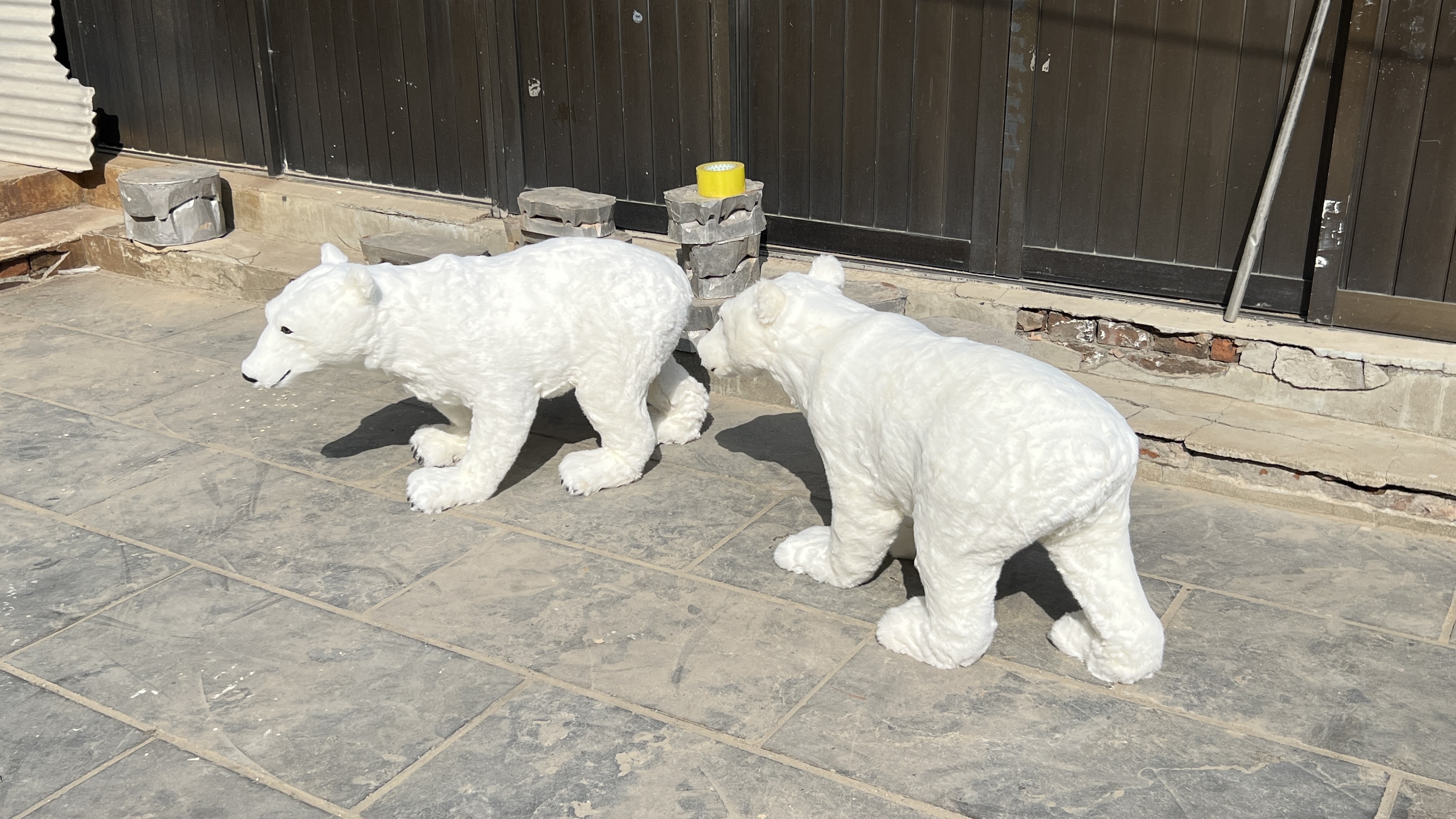 Large Outdoor Christmas Decorations 2024 White Christmas Polar Bear sets Custom luxury Home Decoration Supplies