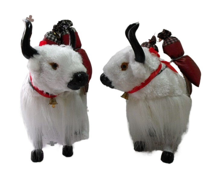 Tibetan Characteristics Stuffed Animals Simulated Yak Model For Family Office Restaurant Hotel Indoor Window Desktop Decorations