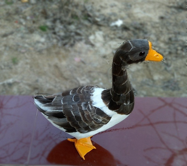 Grey Goose Static Model Simulated Stuffed Animals For Home Garden Yard Christmas Holiday Decoration Or Teaching Props