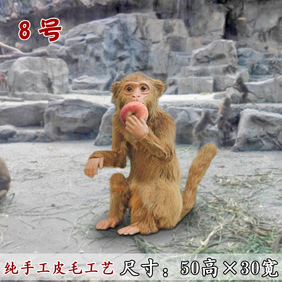 2022 New Simulation Monkey Model Specimen Display Layout Props Professional Production Animal Doll Crafts Realistic Monkey