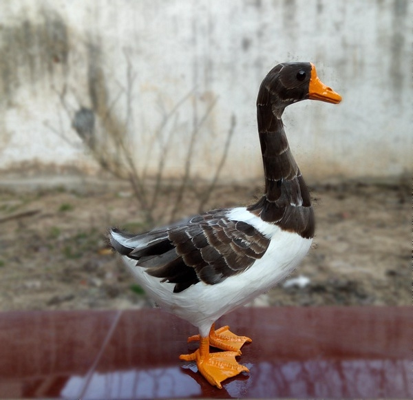 Grey Goose Static Model Simulated Stuffed Animals For Home Garden Yard Christmas Holiday Decoration Or Teaching Props