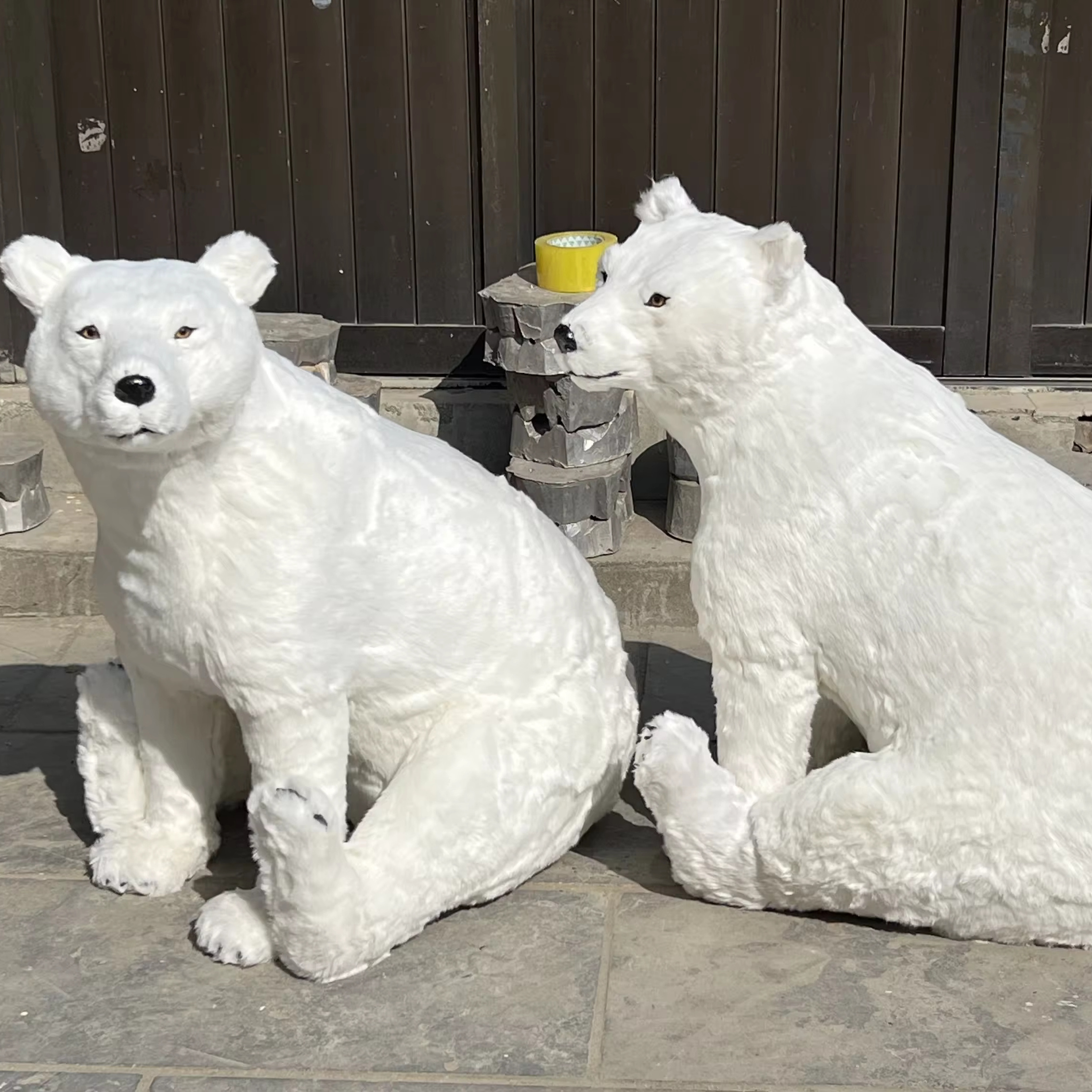 Large Outdoor Christmas Decorations 2024 White Christmas Polar Bear sets Custom luxury Home Decoration Supplies