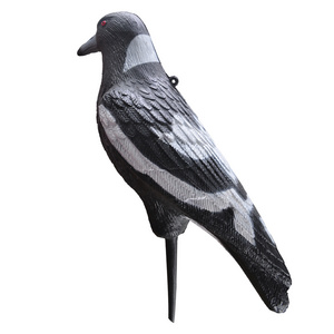 PE Material Pigeon Crow Magpie Halloween Ghost Festival Deco Bird Repellent Artificial Plastic Bird  Black Crow Magpie Bait