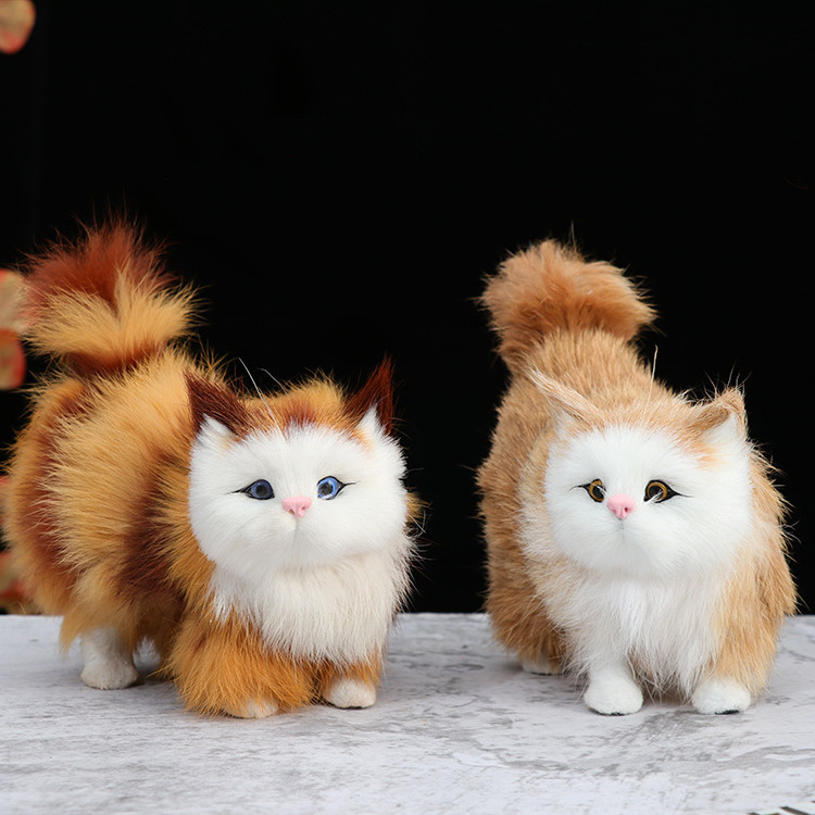 Birthday Gift For Women Best Seller Plush Cat Stuffed Animal White Cat Realistic Toy Kid Toys Under 10 Dollars