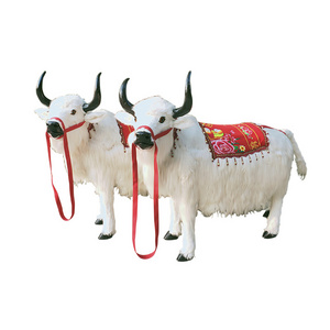 Simulated Yak Statue  Large-Scale Ornaments Shopping Mall Window Display Props Handicraft Fur Animal Simulation Yak