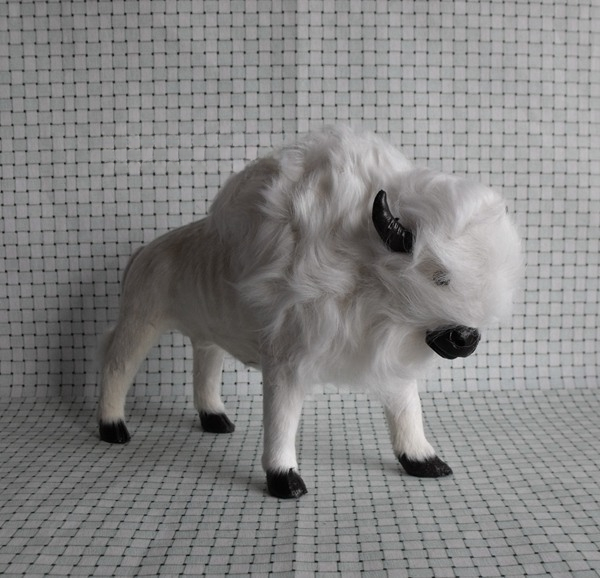 Simulated Yak Static Handicraft Plush Animal For Home Office Decoration Christmas Decoration Supplies