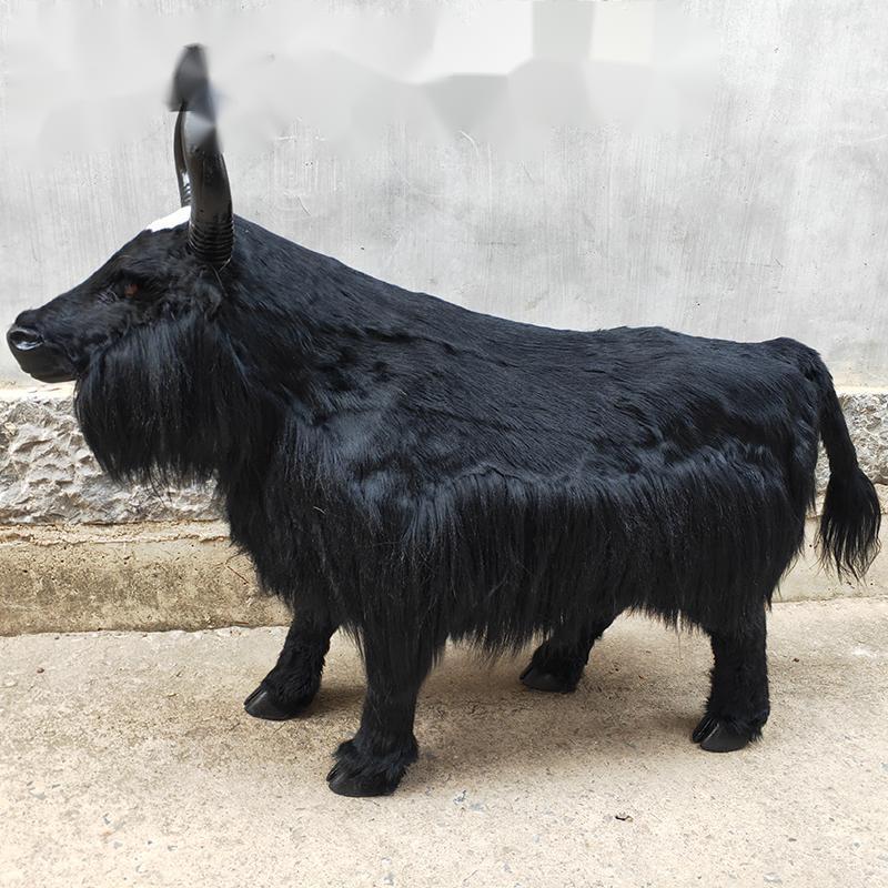 Simulated Yak Statue  Large-Scale Ornaments Shopping Mall Window Display Props Handicraft Fur Animal Simulation Yak