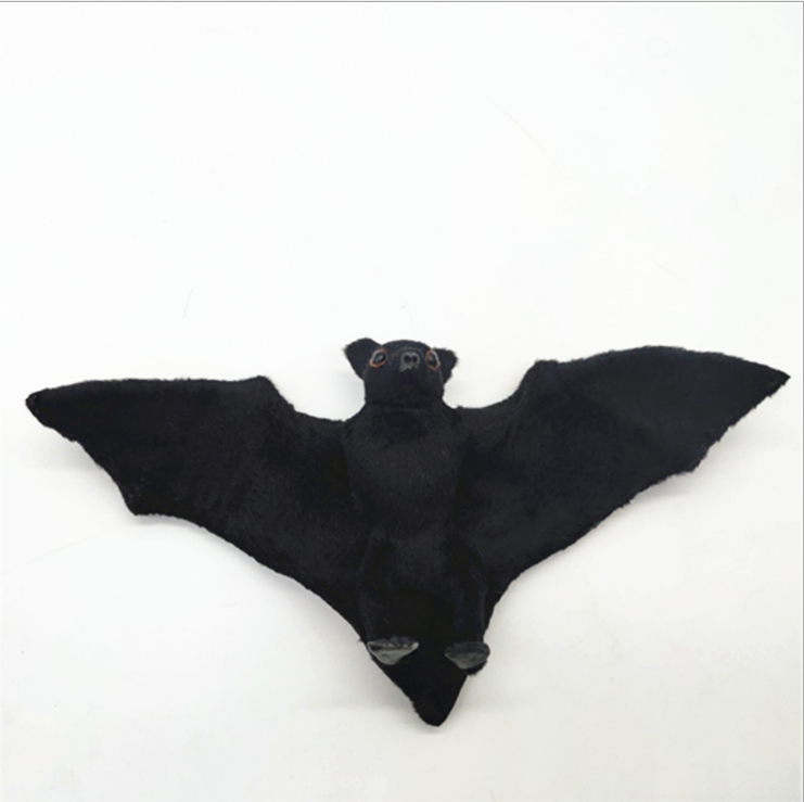 Simulated Bat Party ornaments Small Animal Model Crafts Artificial Fur Realistic Bat Halloween Decoration