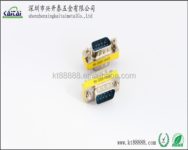 d-sub mini gender changer DB9pin male to DB9 female connector