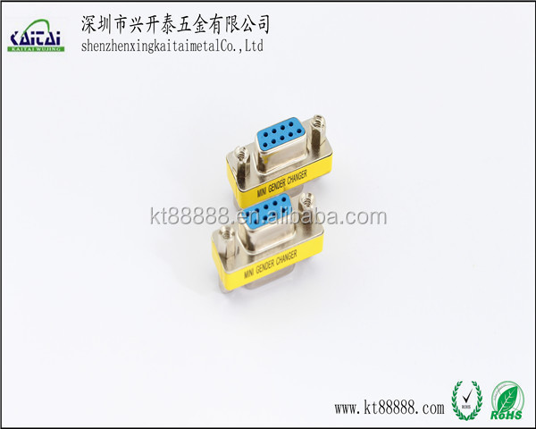 db9 male to female adapter mini connector dsub rs232 gender changer