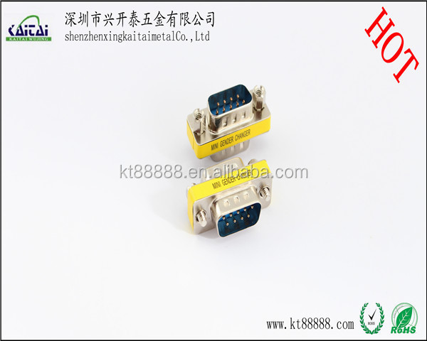 d-sub mini gender changer DB9pin male to DB9 female connector