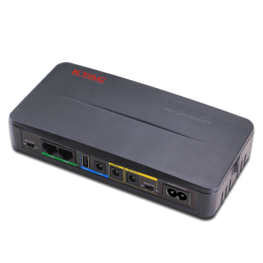 High Quality mini dc ups 110V/220V230V Input DC 9V 12V 24V POE 15V 24V Mini UPS for router