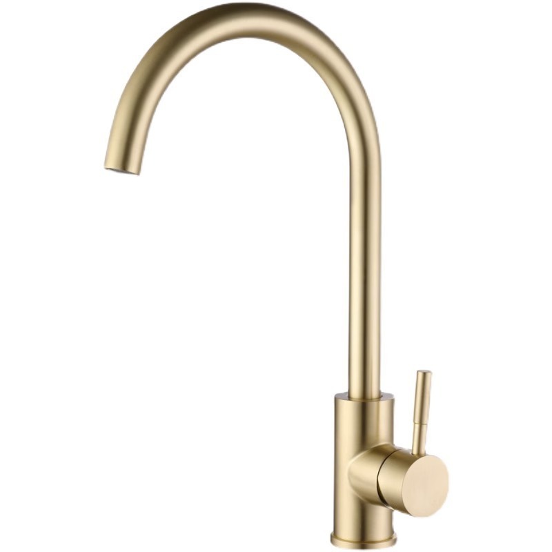 Kitchen faucet 304 stainless steel brushed gold faucet Washbasin sink rose gold bathroom