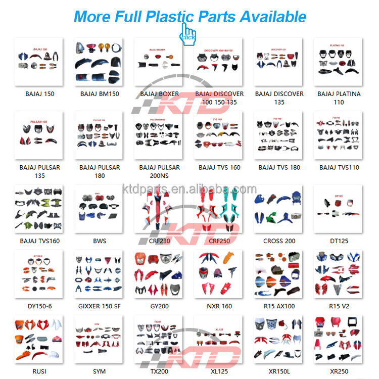 BAJAJ DISCOVER 135 Complete Motorcycle Full Plastic Fairings Headlight Frame Body Parts Kit