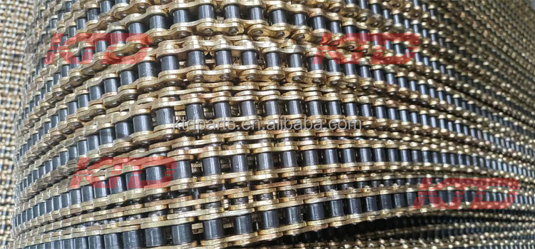 428h Gold Drive Chain Colored 520 520h O Ring Motorcycle Engine Roller Chain with Copper Coated