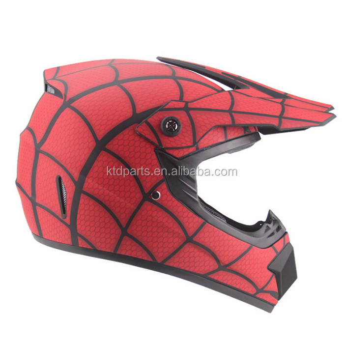 Hot Selling Full Face Spiderman Decals Adult Motorbike Motorcycle ATV Helmets