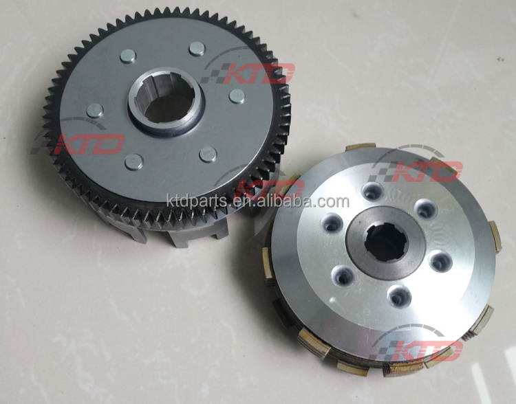 KTD 150cc 200cc Motorcycle Clutch Kits Lifan Zonsen Moto carguero Engine 6 Disc 6 Bolts Automatic Centrifugal Clutch Hub Assy