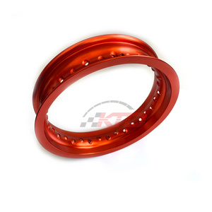 2.50 x 12 Inch Customized Color Orange 32 Holes 36 Spokes Wheel Scooter Motorcycle Aluminum Alloy Rims