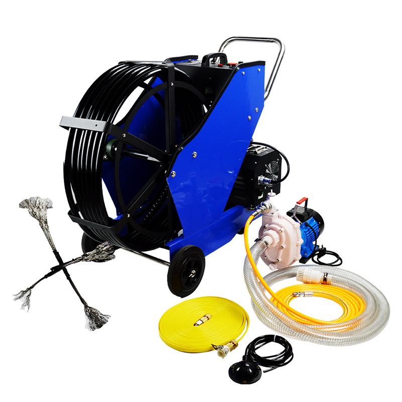 Professional kitchen exhaust and grease air duct cleaning machine equipment with brushes 100-800mm