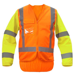 High Visibility Hi Vis Hi Viz Sustainable Reflective Safety Waistcoat Work Wear Vest With Logo