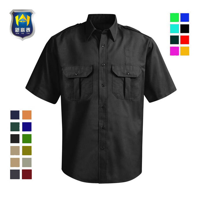 OEM Service Ripstop Short Sleeve Shirt Security Uniform Guard Uniform for Men Visit Uniform for Man and Woman Costumes Logo