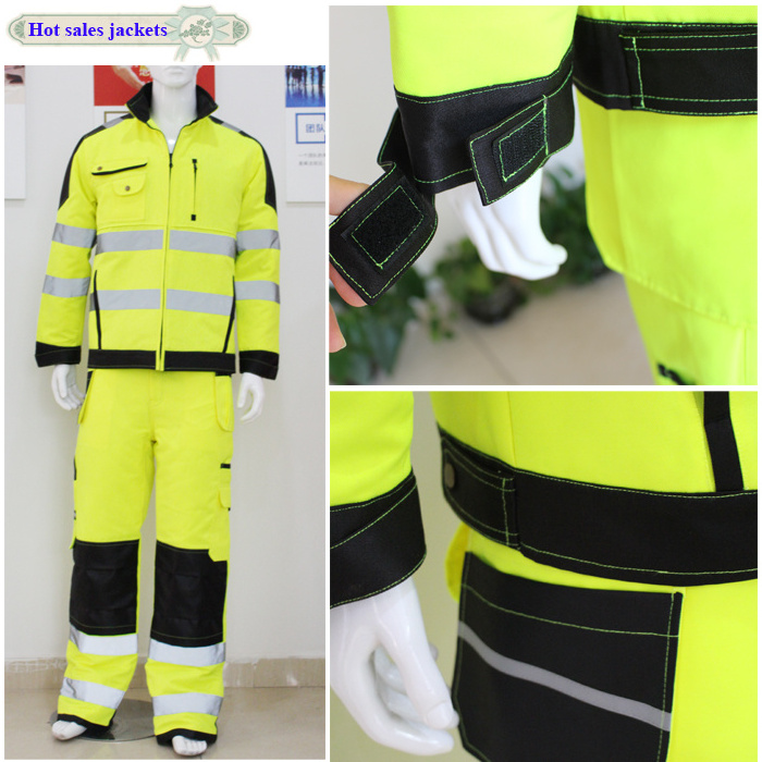 Red jacket workwear hi-vis reflective/safety warm flight jacket