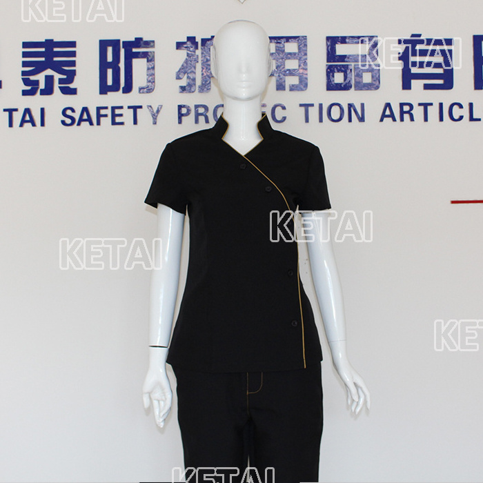 Manager Formal Wear Crew Neck Shirt Blouse Beauty Salon Uniform