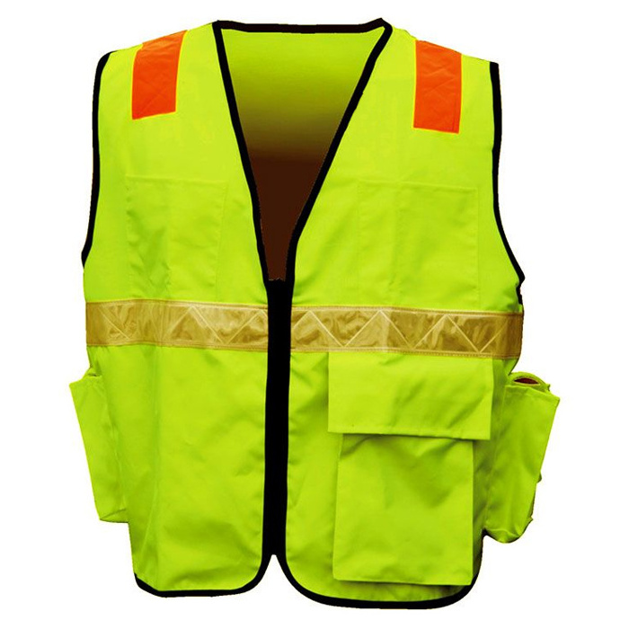 High Visibility Hi Vis Hi Viz Sustainable Reflective Safety Waistcoat Work Wear Vest With Logo