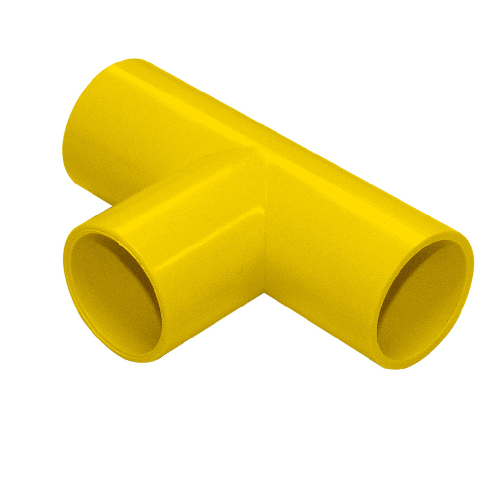 PVC inspection tee high quality- YELLOW COLOR- PVC FLAME RETARDANT- USING FOR ELECTRICAL PROJECT- HOME DECORATION