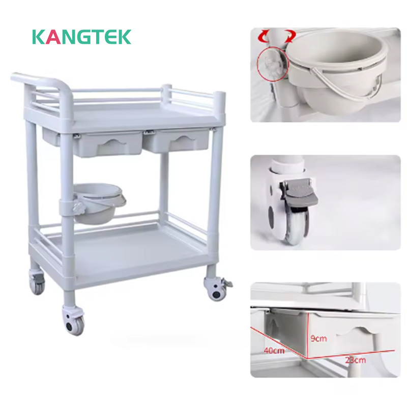 Hospital Nurse Medicine Treatment Plastic Trolley Abs drawers drugs trolle Hospital Trolley