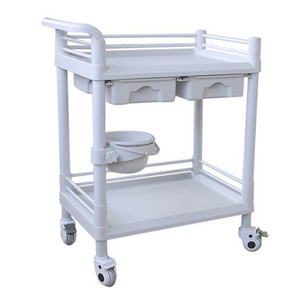 Hospital Nurse Medicine Treatment Plastic Trolley Abs drawers drugs trolle Hospital Trolley